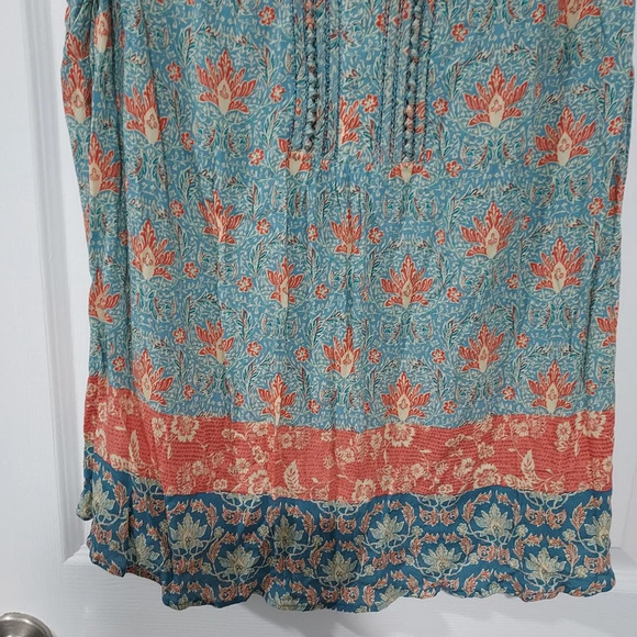 Daniel Rainn Teal Green Marielle Tassel Detail Sleeveless Blouse in Size 1X - Picture 5 of 10